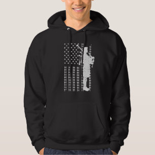 Cool US Flag Bagpiper For Men Women Bagpipe Player Hoodie