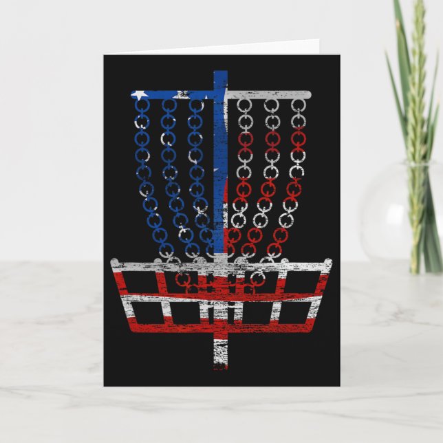 Cool Us Flag Disc Golf Sket - Fourth Of July Disc  Card (Front)