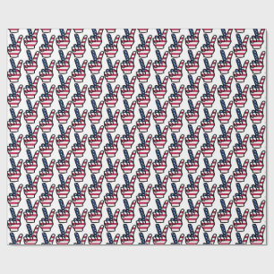 Cool US Victory Sign Wrapping Paper