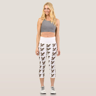 Cool USA Soccer Eagle Sunglasses Vintage Patriotic Capri Leggings