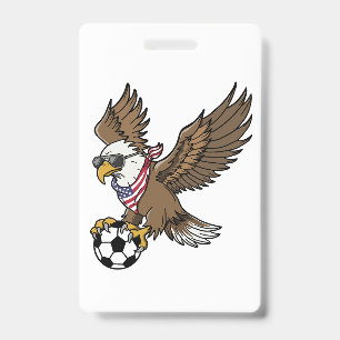 Cool USA Soccer Eagle Sunglasses Vintage Patriotic ID Badge