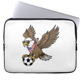 Cool USA Soccer Eagle Sunglasses Vintage Patriotic Laptop Sleeve