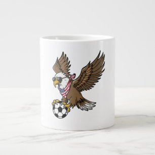 Cool USA Soccer Eagle Sunglasses Vintage Patriotic Large Coffee Mug