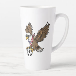 Cool USA Soccer Eagle Sunglasses Vintage Patriotic Latte Mug