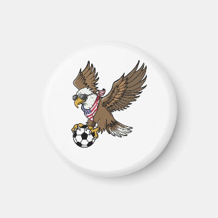 Cool USA Soccer Eagle Sunglasses Vintage Patriotic Magnet