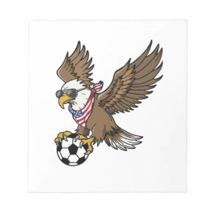 Cool USA Soccer Eagle Sunglasses Vintage Patriotic Notepad