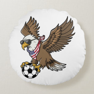 Cool USA Soccer Eagle Sunglasses Vintage Patriotic Round Cushion