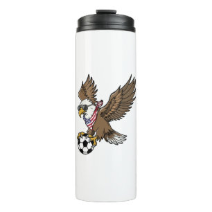 Cool USA Soccer Eagle Sunglasses Vintage Patriotic Thermal Tumbler