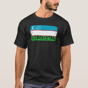 Cool Uzbekistan Flag T-Shirt