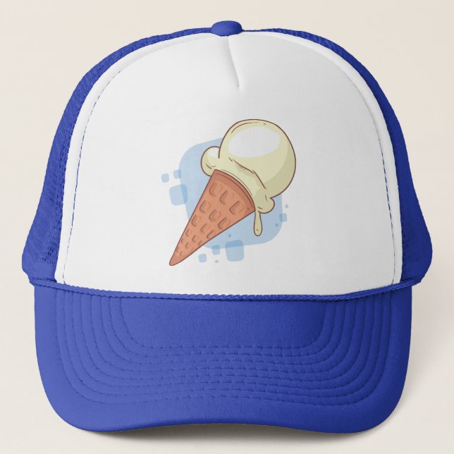 Cool Vanilla Ice Cream Design Trucker Hat (Front)