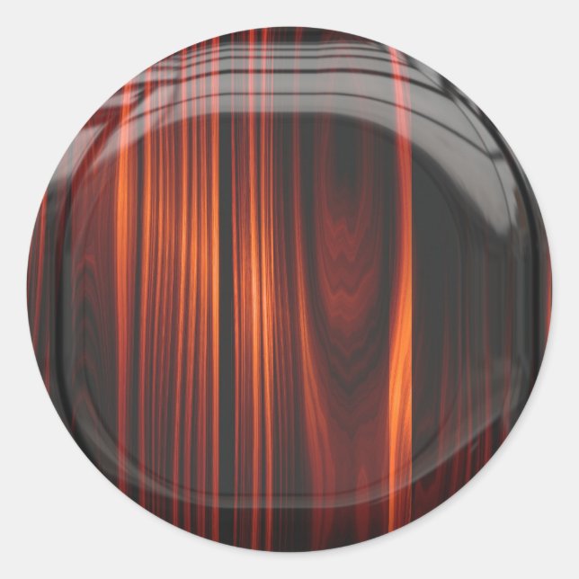 Cool Varnished Wood Glossy Stickers (Front)