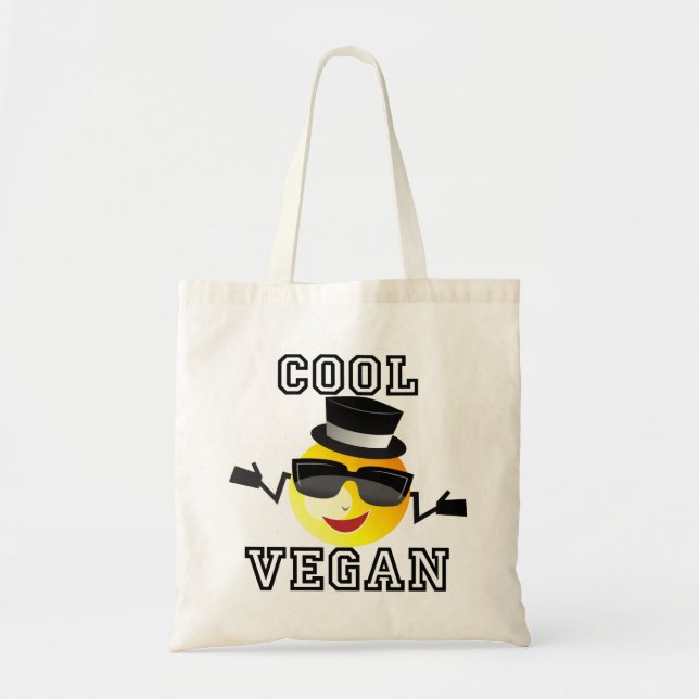Cool Vegan Emoji Tote Bag (Front)