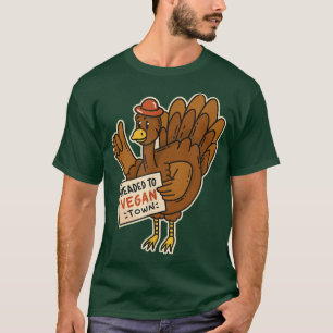 Cool vegan town turkey  T-Shirt