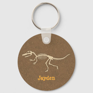 Cool Velociraptor Dinosaur Bones For Boys Key Ring