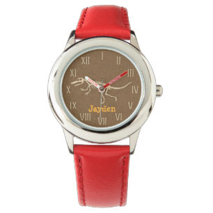 Cool Velociraptor Dinosaur Bones Kids Personalised Watch