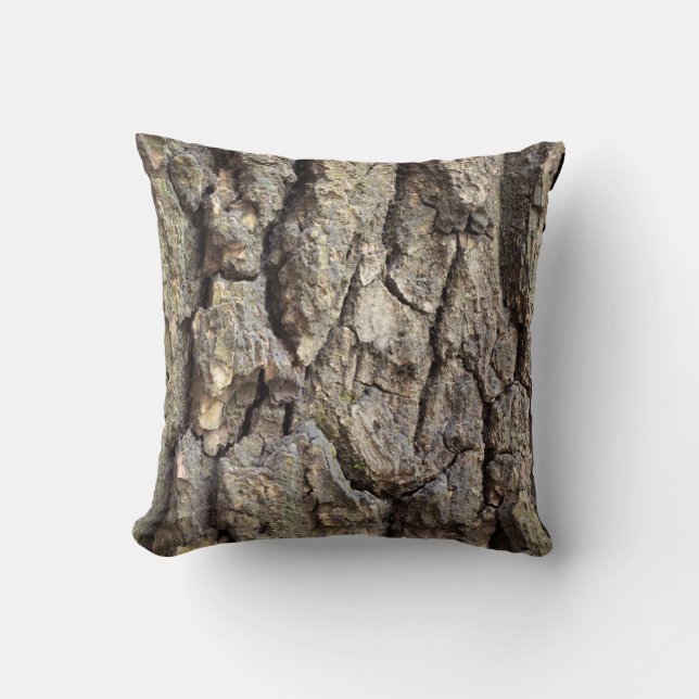 Cool & Very Old Cracked Tree Trunk Cushion (Front)
