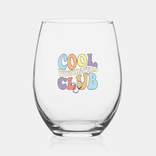 Cool Vet Club Veterinary Tech Practitioner Animal Stemless Wine Glass