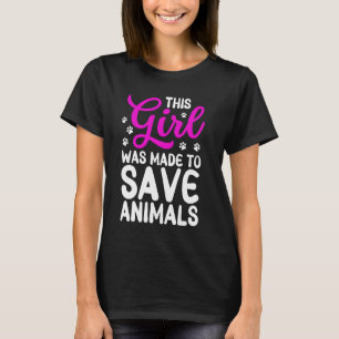 Cool Veterinarian For Girls Kids Women Save Animal T-Shirt