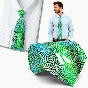 Cool vibes blue & green tie