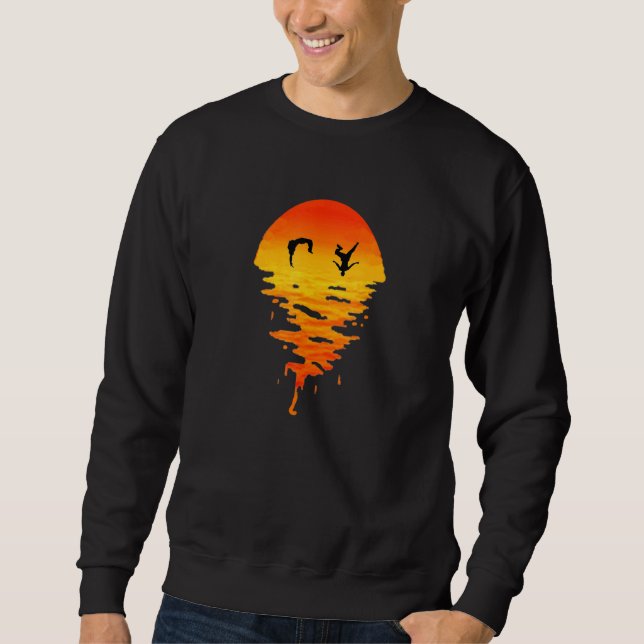Cool Vibrant Breakdancing In The Sun And Sunset On Sweatshirt (Front)