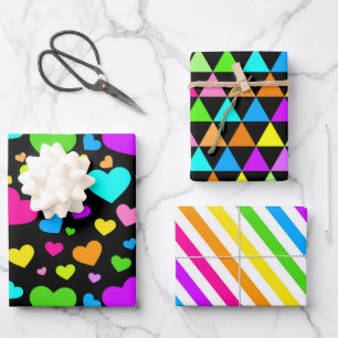 Cool Vibrant Colours Wrapping Paper Sheet