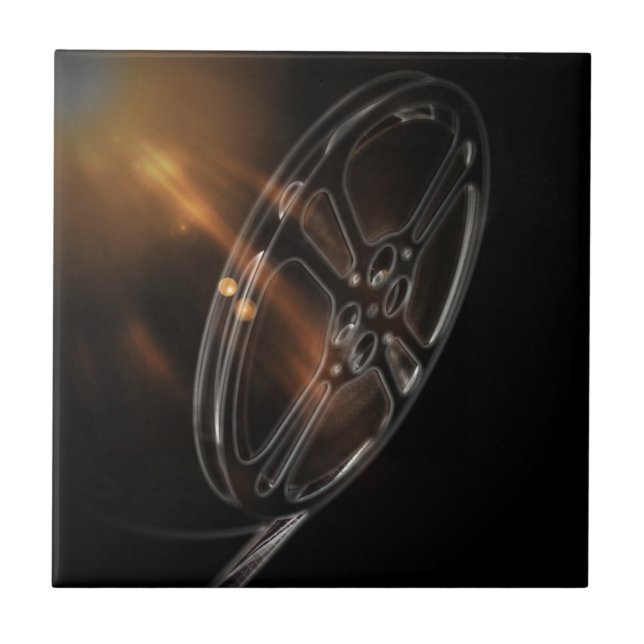 Cool Video Film Production Movie Reel Tile (Front)