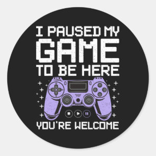 Cool Video Game Art For Men Women Video Gamer Gami Classic Round Sticker