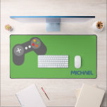 Cool Video Game Controller Kids Personalised Desk Mat<br><div class="desc">Fun deskman design featuring a video game controller perfect for boys and girls. Personalise it with your name, monogram, gamer tag, or any text of your choice. Matching products available at our store. Looking for a custom colour? Want this design on a different product? Send us a message and we...</div>