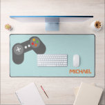 Cool Video Game Controller Kids Personalised Desk Mat<br><div class="desc">Fun deskman design featuring a video game controller perfect for boys and girls. Personalise it with your name, monogram, gamer tag, or any text of your choice. Matching products available at our store. Looking for a custom colour? Want this design on a different product? Send us a message and we...</div>