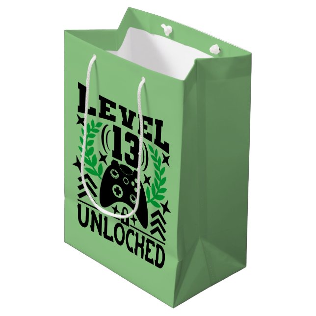 cool video gamer 13th Birthday party Medium Gift Bag (Front Angled)