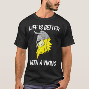 Cool Viking Design For Men Women Norse Horned Helm T-Shirt