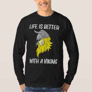 Cool Viking Design For Men Women Norse Horned Helm T-Shirt