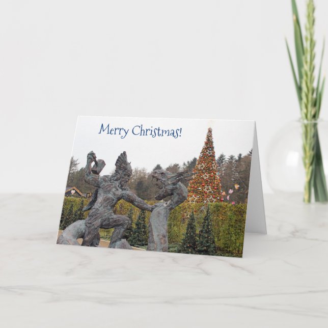 Cool Viking Era Christmas Greeting Card! Card (Front)