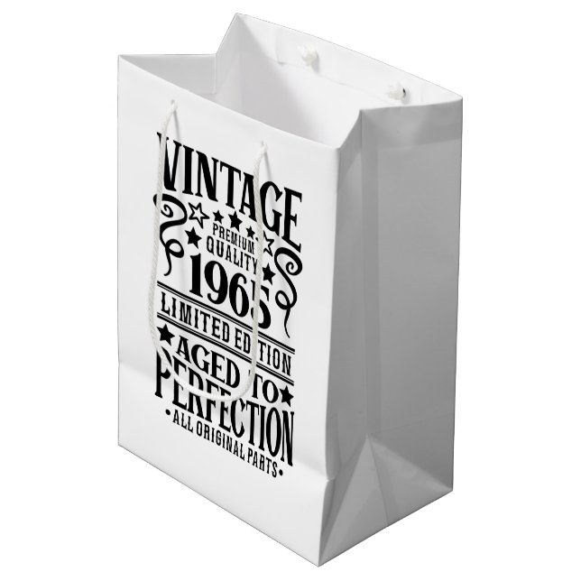Cool Vintage Birth year 1965 Medium Gift Bag (Front Angled)