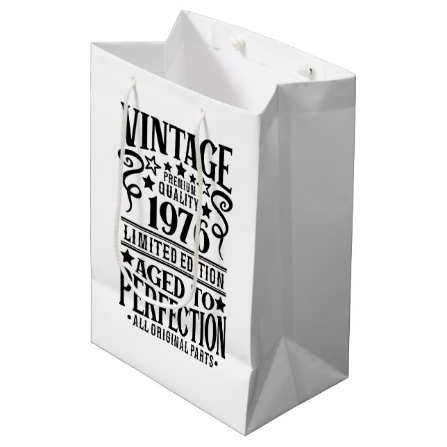 Cool Vintage Birth year 1976 Medium Gift Bag (Front Angled)
