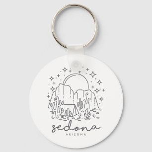 Cool Vintage Cactus Sedona Arizona Camping Souveni Key Ring