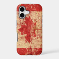 Cool Vintage Canadian flag maple Leaf Iphone Case