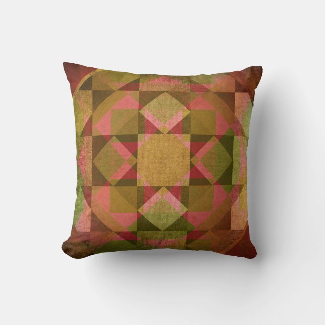 Cool vintage canvas pattern cushion (Front)