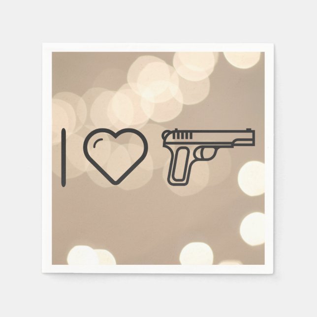 Cool Vintage Guns Napkin (Front)