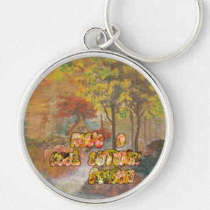 Cool vintage Hakuna Matata Have a cool Autum Seaso Key Ring