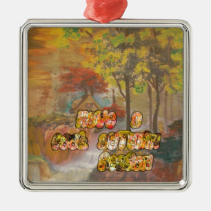 Cool vintage Hakuna Matata Have a cool Autum Seaso Metal Tree Decoration