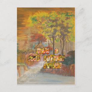 Cool vintage Hakuna Matata Have a cool Autum Seaso Postcard