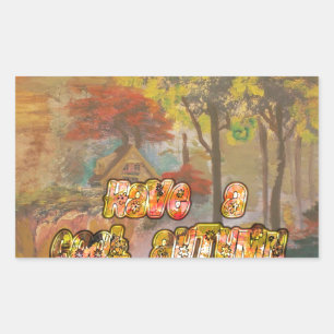 Cool vintage Hakuna Matata Have a cool Autum Seaso Rectangular Sticker