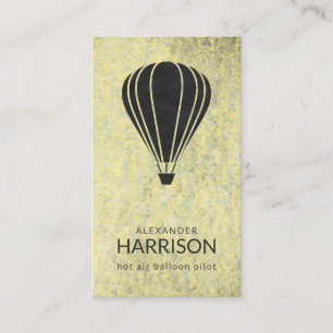 Cool Vintage Hot Air Balloon Pilot Balloonist Business Card