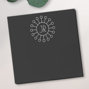 Cool Vintage Logo Style Monogram   Black & White Post-it Notes