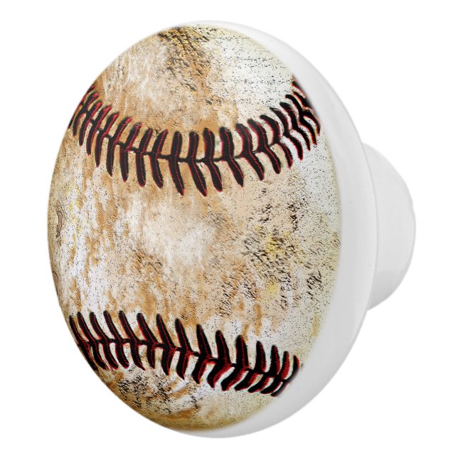 Cool Vintage Look Baseball Drawer Knobs and Pulls (Right)