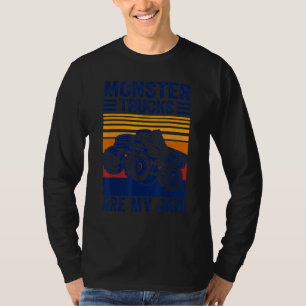 Cool Vintage Monster Truck Are My Jam Retro Sunset T-Shirt