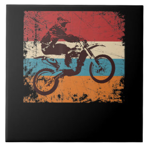Cool Vintage Motocross Gift For Motorbike Lovers.p Ceramic Tile