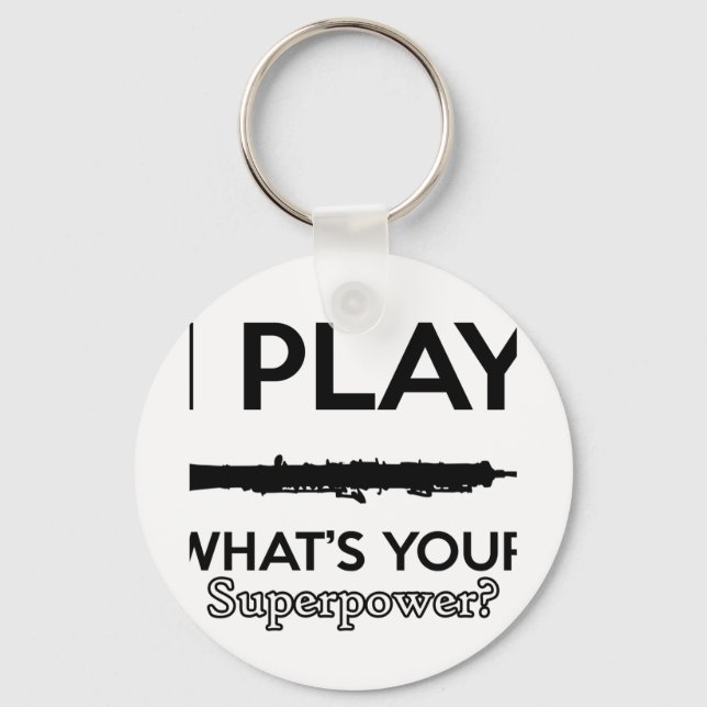 cool vintage oboe designs key ring (Front)