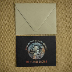Cool Vintage Plague Doctor Postcard